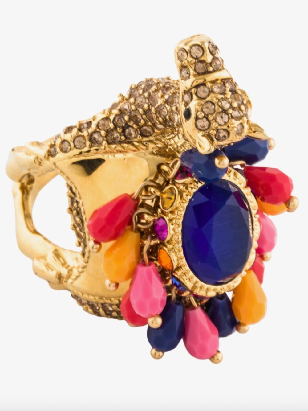 RARE Kate Spade Spice Things Up Camel Cocktail Ring - Picture 4 of 5